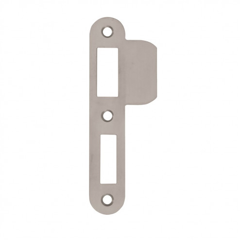 AXA Sluitplaat veiligheidsslot - afgerond - 23 x 127 mm - PC 55 - RVS Geborsteld - din links - te combineren met veiligheidsinsteekdeurslot 7415